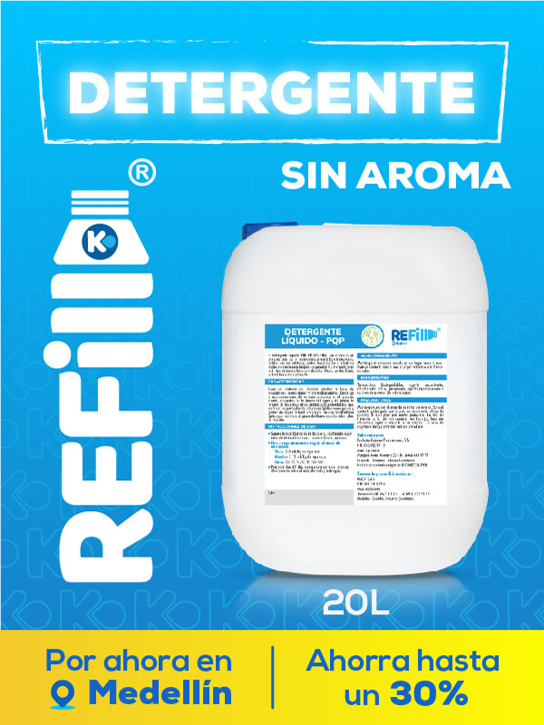 Refill Detergente PQP sin aroma 20 Lt